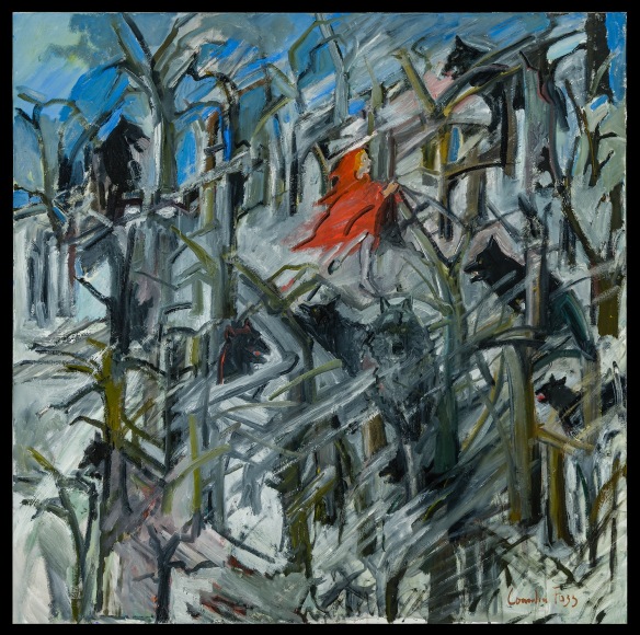 Cornelia Foss (b. 1931), &quot;Little Red's Nightmare,&quot;&nbsp;2025. Oil on canvas, 48 x 48 in.