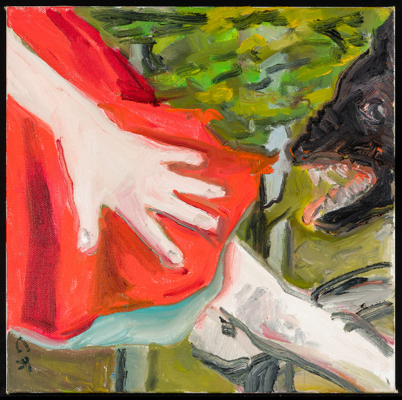 Cornelia Foss (b. 1931), &quot;Untitled,&quot;&nbsp;2025. Oil on canvas, 12 x 12 in.