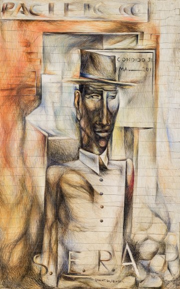 S.E.R.A., 1934, Tempera on wood panel, 14 3/4 x 9 1/2 in.