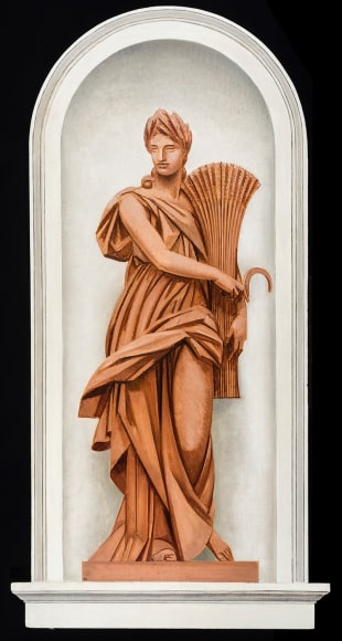 BERNARD BOUTET DE MONVEL (1881–1949), Four Trompe l’Oeil Paintings of Roman Deities for the Home of Mary Benjamin Rogers, Paris: Ceres II, 1928–29. Oil on canvas mounted on Masonite, 60 5/8 x 31 1/2 in.