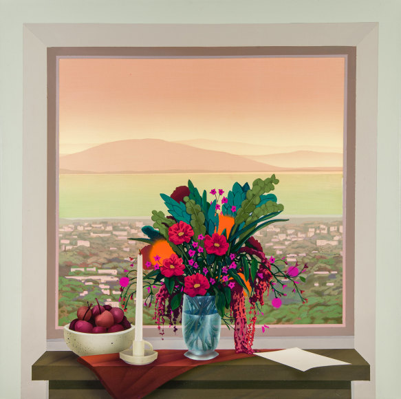 Robert Minervini (b. 1981)  The Promise, 2023  Oil on canvas, 34 x 34 in.