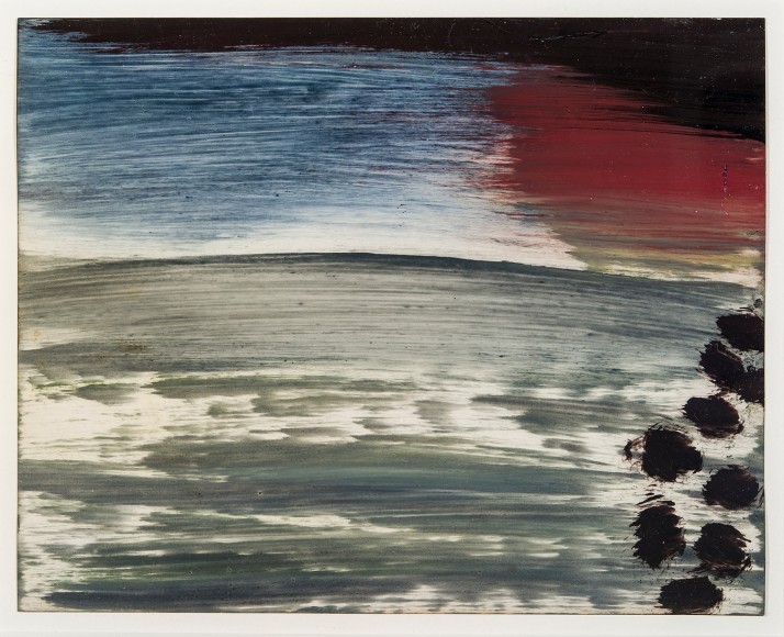 View of Coast with Gray Clouds