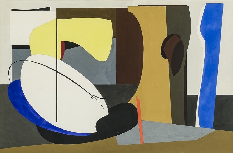 CHARLES HOWARD (1899&ndash;1978), &quot;Untitled,&quot; 1936. Gouache and graphite on paper, 11 1/2 x 17 1/2 in.