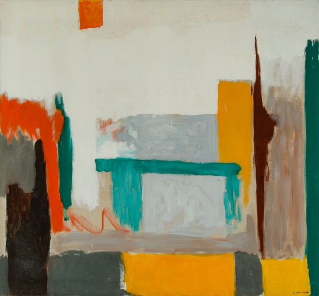 Giorgio Cavallon (1904&ndash;1989), &quot;Composition,&quot; 1984. Acrylic on canvas, 52 x 56 in.
