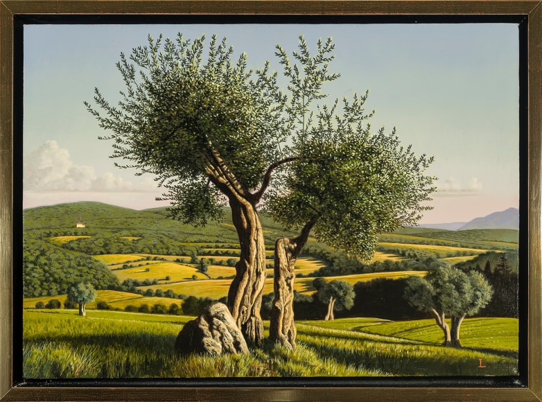 Italian Landscape:  Umbria, 2014, Oil on canvas, 14 x 20 inches