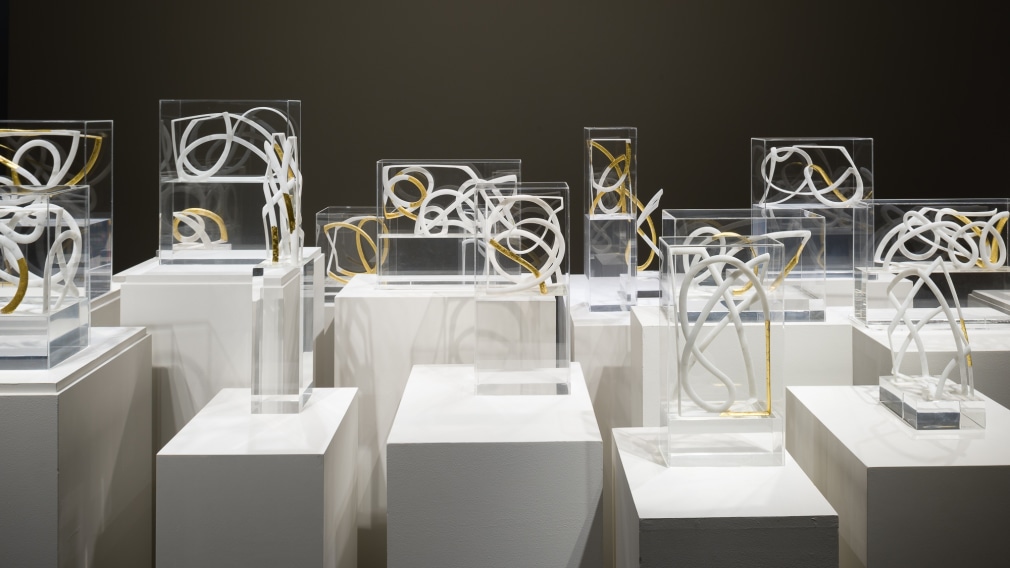 Installation view of Elizabeth Turk: Written in Stone at Hirschl &amp; Adler Modern