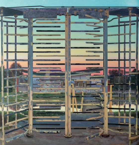 Turnstile, 2012, Oil on canvas, 70 x 68 in. 