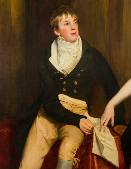 JOHN SINGLETON COPLEY (1738–1815, "Portrait of Mary Montagu and Her Brother, Robert Copley," 1804. Oil on canvas, 102 x 74 in. Detail of Robert Copley.
