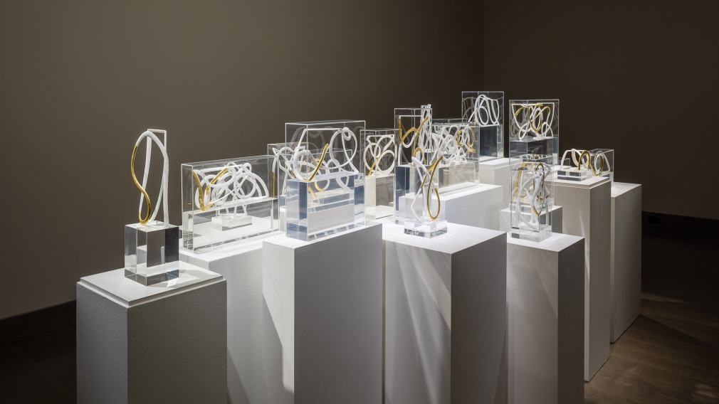 Installation view of Elizabeth Turk: Written in Stone at Hirschl &amp; Adler Modern