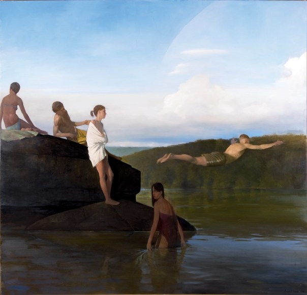 Indian Steps, 2012, Oil on linen, 68 x 72 in.&nbsp;