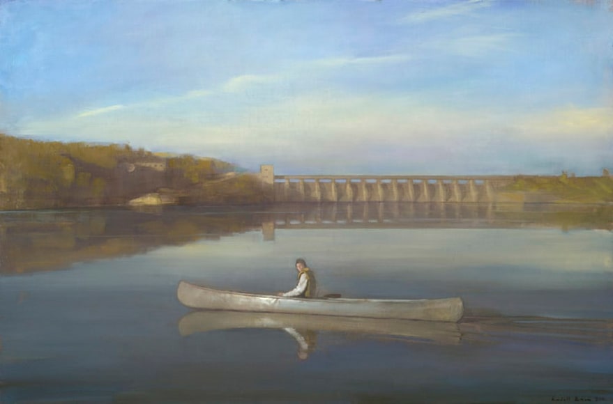 Gavin&#039;s Point, 2011, Oil mounted on board, 20 x 30 in.&nbsp;