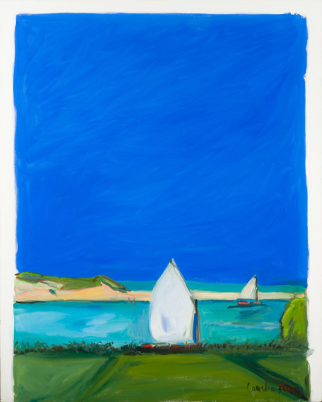 Cornelia Foss (b. 1931), &quot;Two Sailboats,&quot; 2016. Oil on canvas, 60 x 48 in.