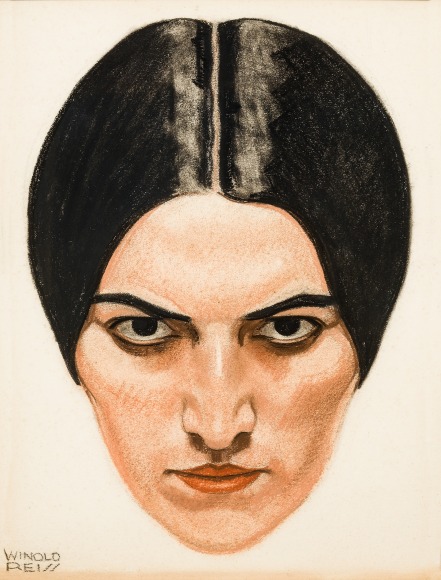 WINOLD REISS (1886–1953), "Russian Girl I," 1924. Pastel on Whatman board, 11 3/8 x 8 7/8 in.