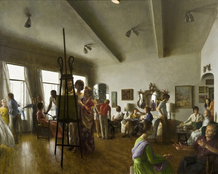 Image of John Koch's The Party, oil on canvas, 48 by 60 inches, painted in 1971.
