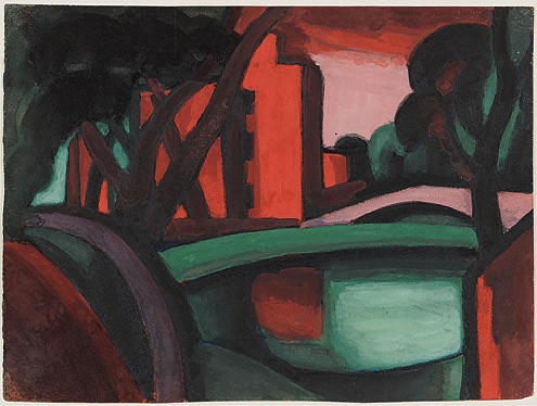Oscar Bluemner (1867-1938), Port at James Street, Bloomfield, 1922