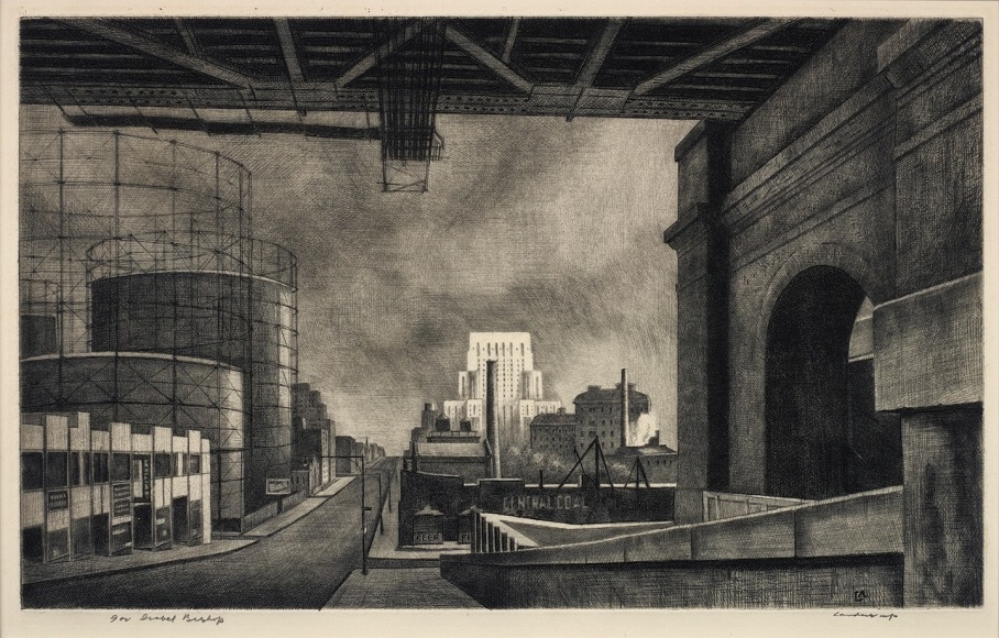 Armin Landeck (1905-1984), York Avenue, Sunday Morning, 1939