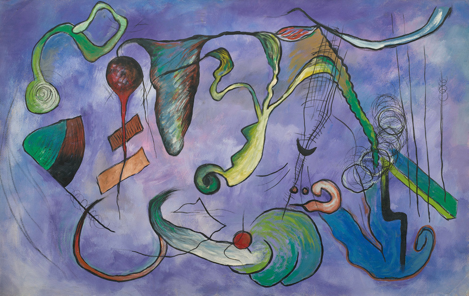 purple and green abstraction