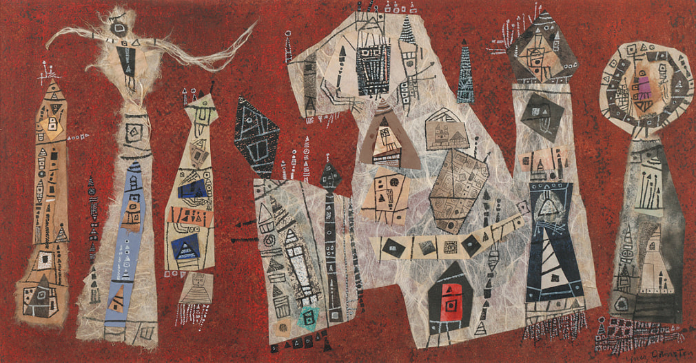 Ynez Johnston (b. 1920), Untitled (collage), 1954