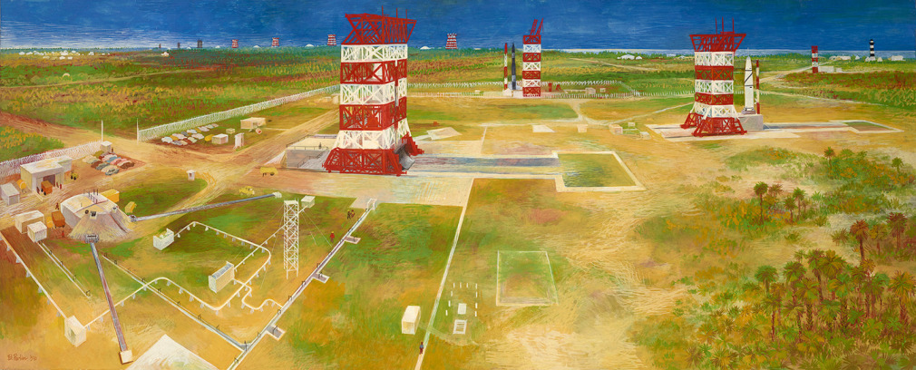 Bernard Perlin (1918-2014), The Countdown at Cape Canaveral, 1958