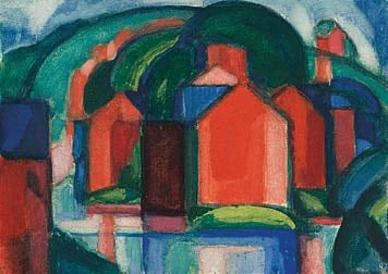 Oscar Bluemner (1867-1938), Sparkill, Red Mountain Farm, 1920