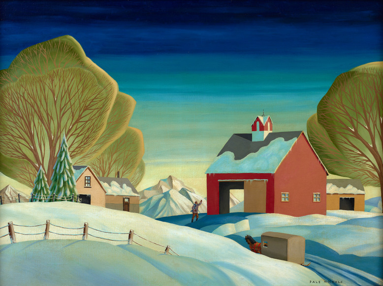 farm scene in winter