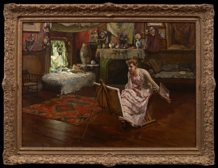 Irving Ramsey Wiles (1861-1948), Idleness, circa 1889