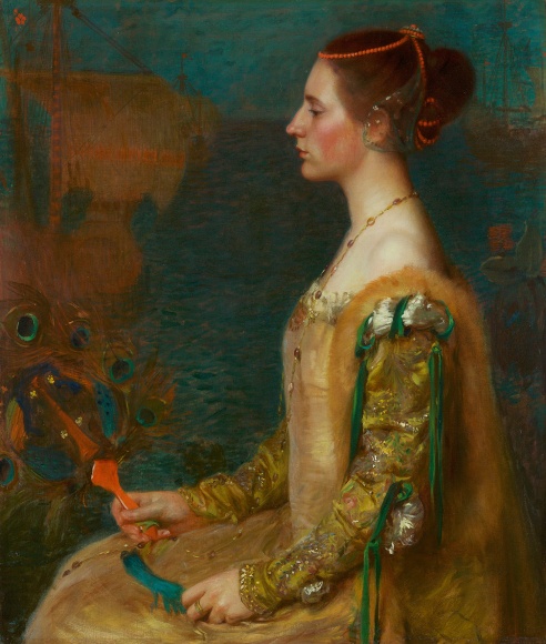 Albert Herter (1871-1950), Woman with a Fan,&nbsp;mid-1890s