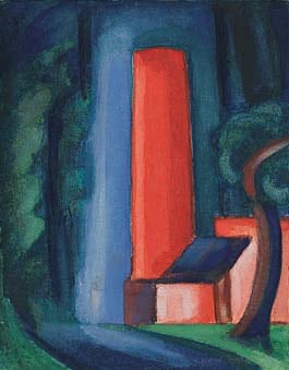 Oscar Bluemner (1867-1938), Red Smokestack, circa 1928