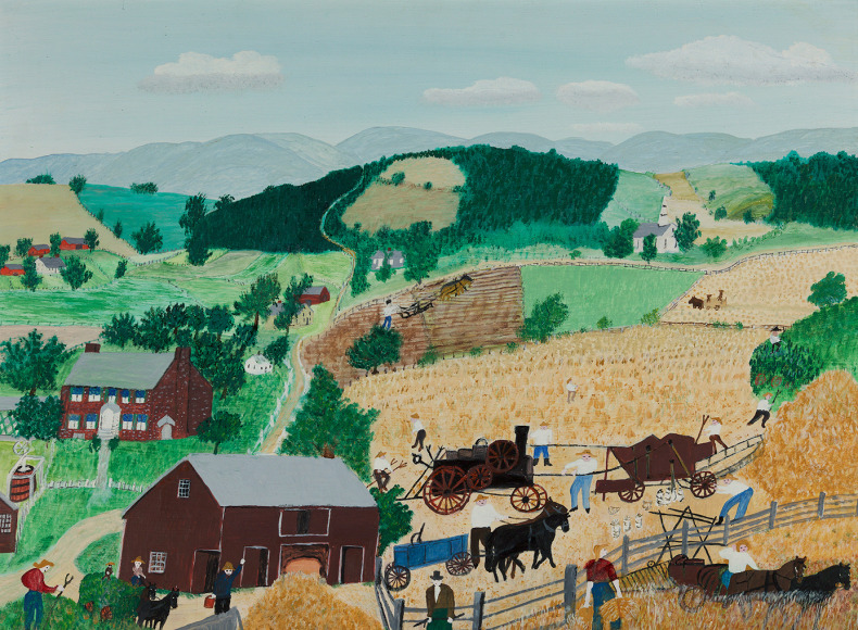 Anna Mary Robertson &ldquo;Grandma&rdquo; Moses (1860-1961), The Thrashers, 1954