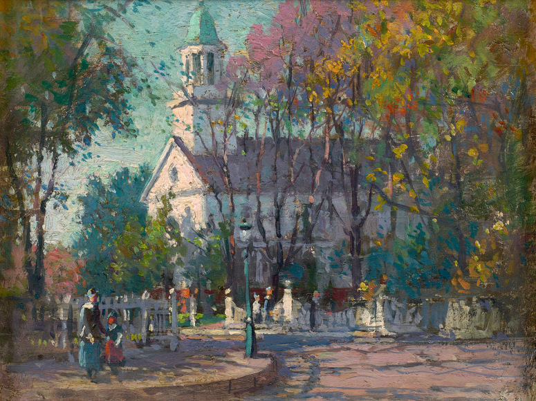 landscape with buildings