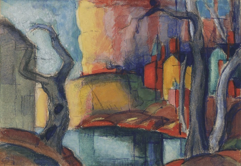 Oscar Bluemner (1867-1938), Scandal in the Village, 1919