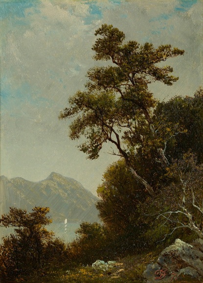 David Johnson (1827-1908)&nbsp;&nbsp;&nbsp;&nbsp;&nbsp;&nbsp;&nbsp;&nbsp;&nbsp;&nbsp;&nbsp;&nbsp;&nbsp; , A Glimpse of Lake George, 1871