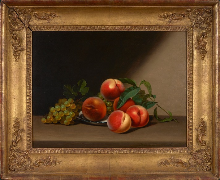 Raphaelle Peale (1774-1825), Still Life with Peaches and Grapes, 1822