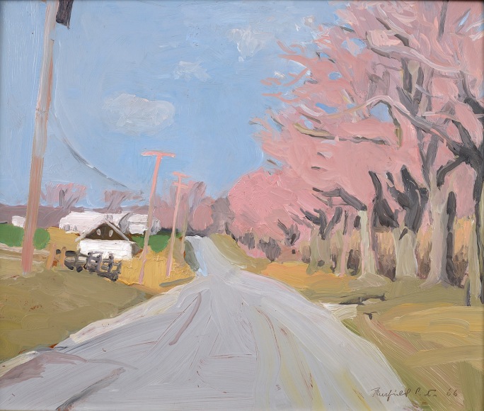 Fairfield Porter (1907&ndash;1975), Cobb Road, Water Mill in April, 1966