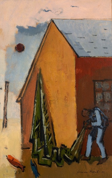 Herman Maril (1908-1986), Net and Barn, 1951