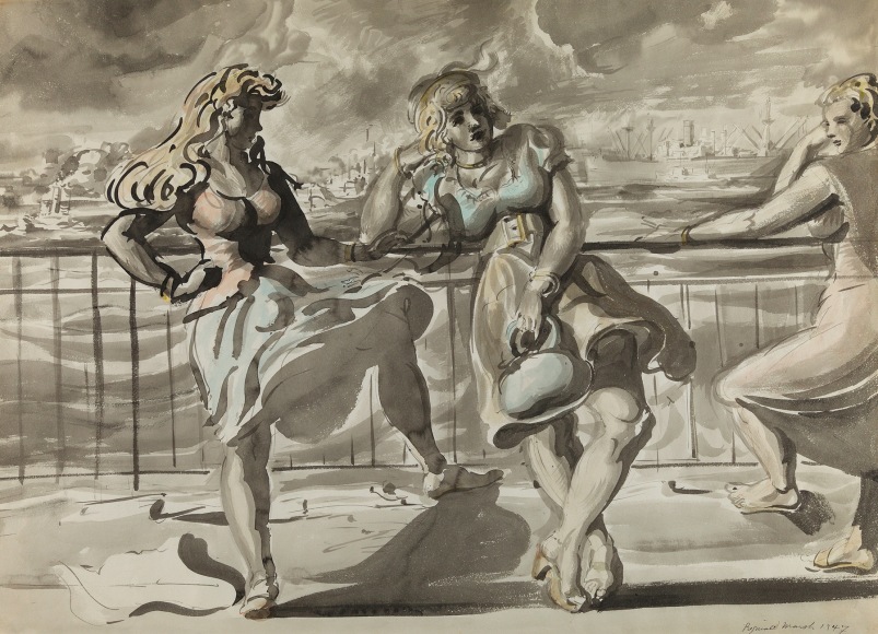 Reginald Marsh (1898-1954), Girls on a Boardwalk, 1947