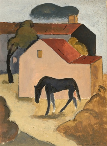 horse and barn
