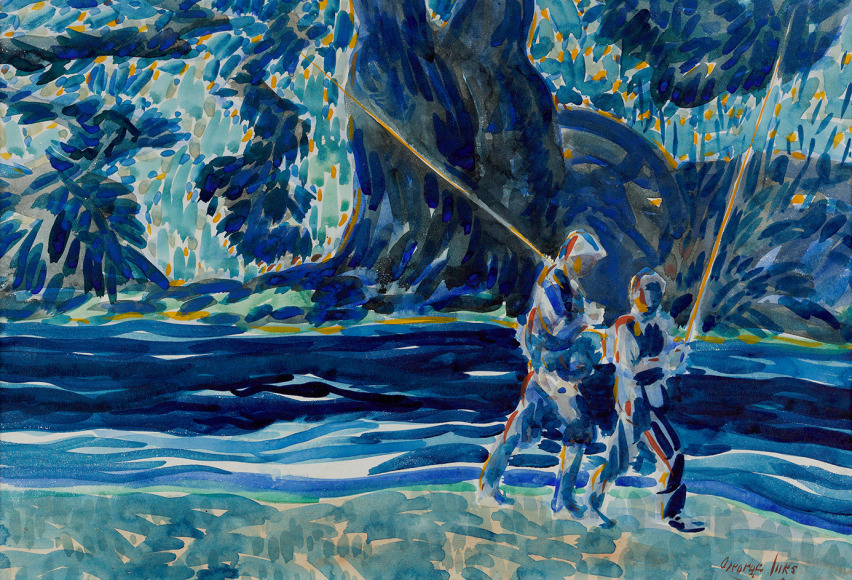 George Benjamin Luks (1867-1933), Trout Fishermen, Berk Hills, circa 1928