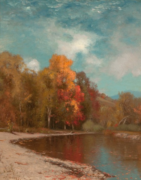 Jervis McEntee (1828-1891)&nbsp;&nbsp;&nbsp;&nbsp;&nbsp;&nbsp;&nbsp;&nbsp;&nbsp;&nbsp;&nbsp;&nbsp; &nbsp;&nbsp;&nbsp; , Autumn Leaves, 1874
