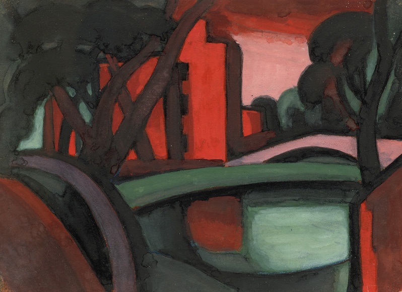 landscape with buildings