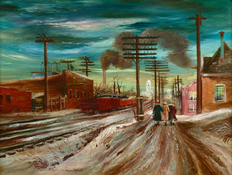 cityscape with figures