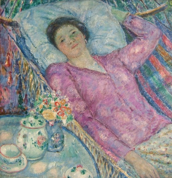 Frederick Carl Frieseke (1874-1939), The Hammock, Giverny, circa 1916&nbsp; &nbsp; &nbsp; &nbsp;&nbsp;