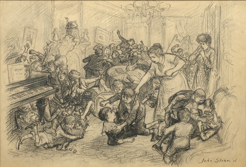 interior with figures