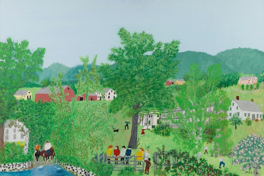 Anna Mary Robertson (Grandma) Moses (1860-1961)&nbsp;&nbsp;&nbsp; , The Gate, 1954