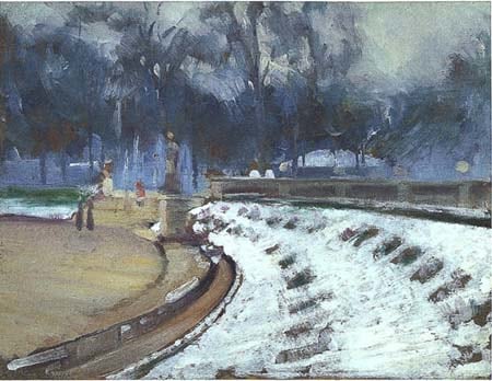 Alson Skinner Clark (1876-1949), Snow in the Luxembourg Gardens, 1903