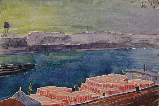 Oscar Bluemner (1867-1938), Harlem River, 1911