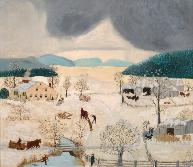 landscape with snow