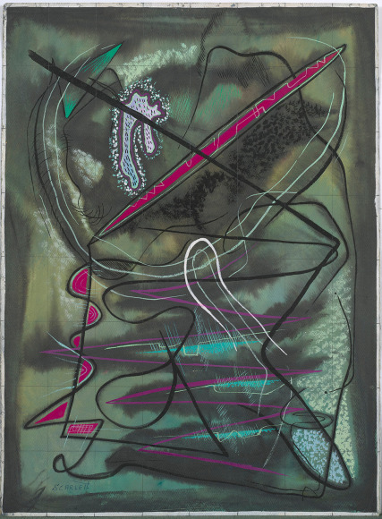 green and black abstraction