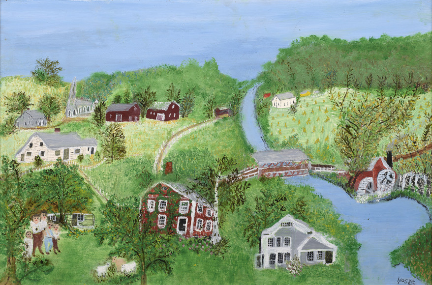 landscape with buildings and mountains