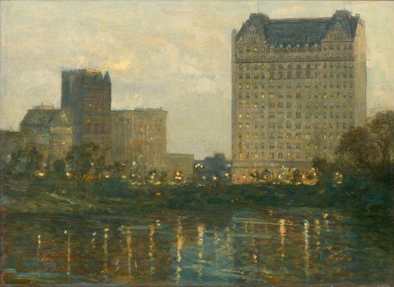 William Rowell Derrick (1857 &ndash; 1941), The Plaza Hotel at Twilight, circa 1907